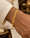 Men's 22K gold geometric bracelet, 12.380 g - wrist view