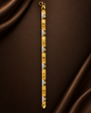 Men's 22K gold two-tone engraved bracelet, 13.720 g - studio view